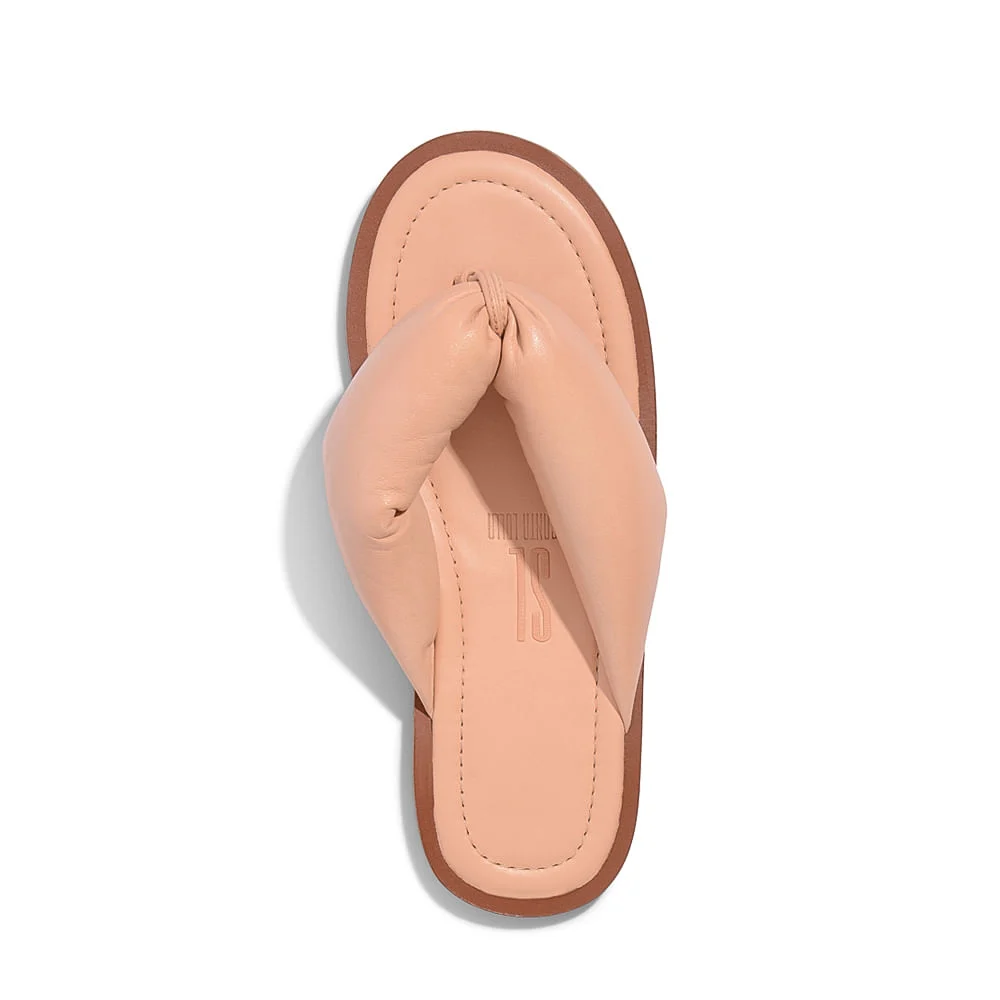 Rasteira Couro Nobre Soft Nude Rosado - vista 2 de 5