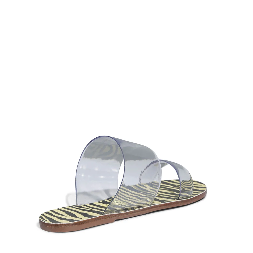 Rasteira Napa Santorine Zebra Verde Lemon - vista 4 de 4
