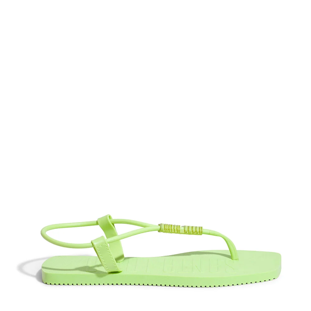 Rasteira Borracha Neon Verde Oliva - vista 1 de 4