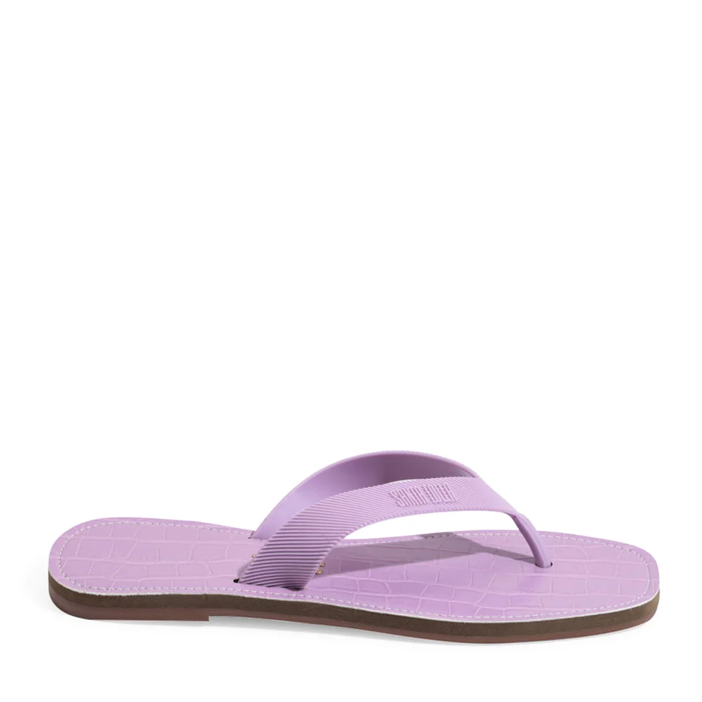 Rasteira Croco Roxo Violeta - vista 1 de 4