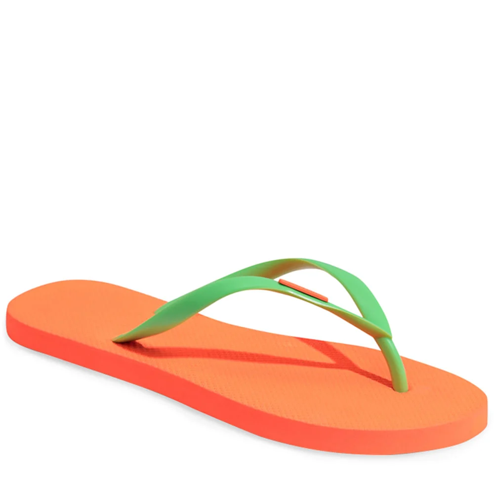 Flip Flop Borracha Laranja Tangerina - vista 3 de 5
