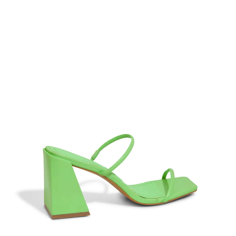 Mule Couro Pelica Soft Verde Menta - vista 2 de 3