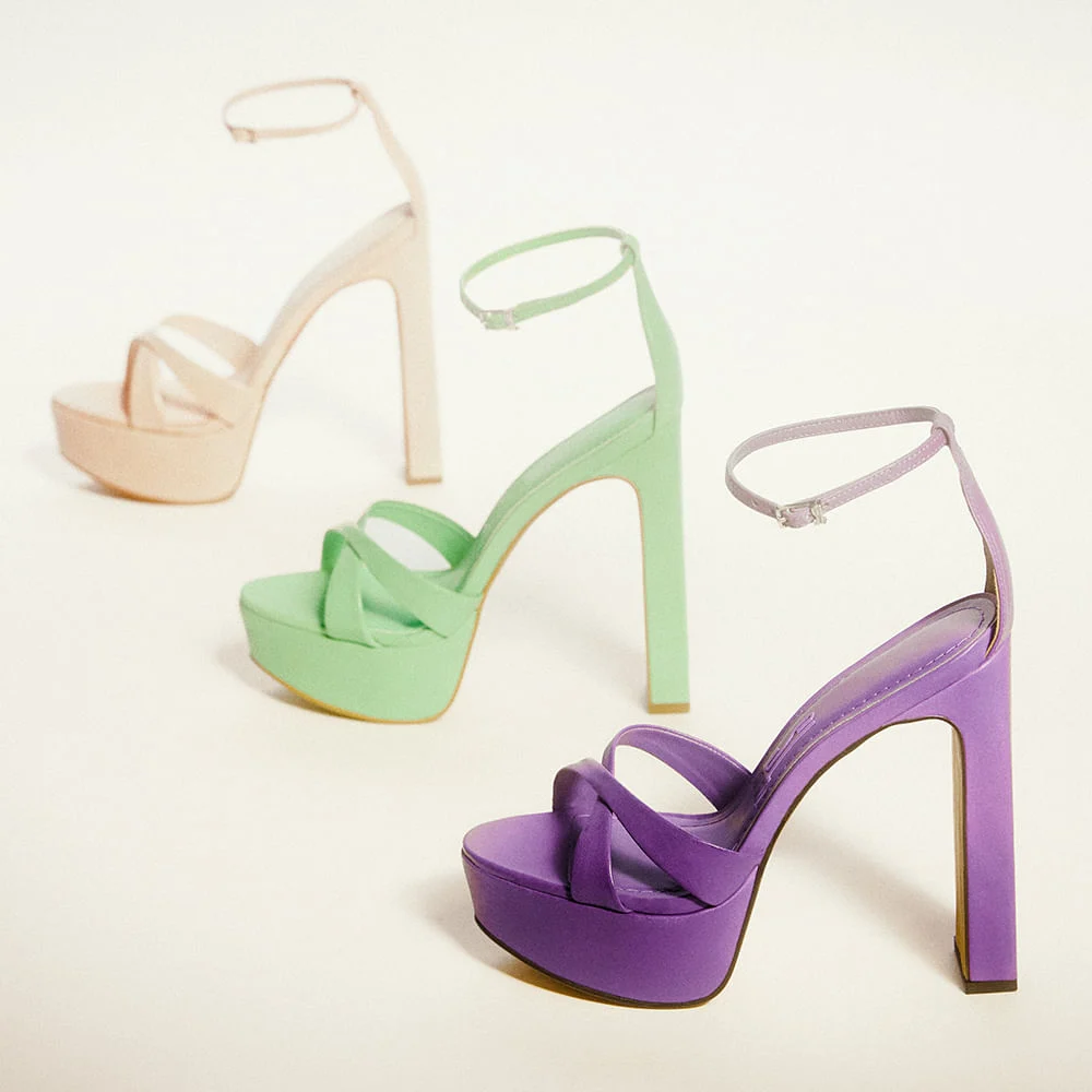 Sandália Couro Pelica Soft Verde Menta - vista 4 de 5
