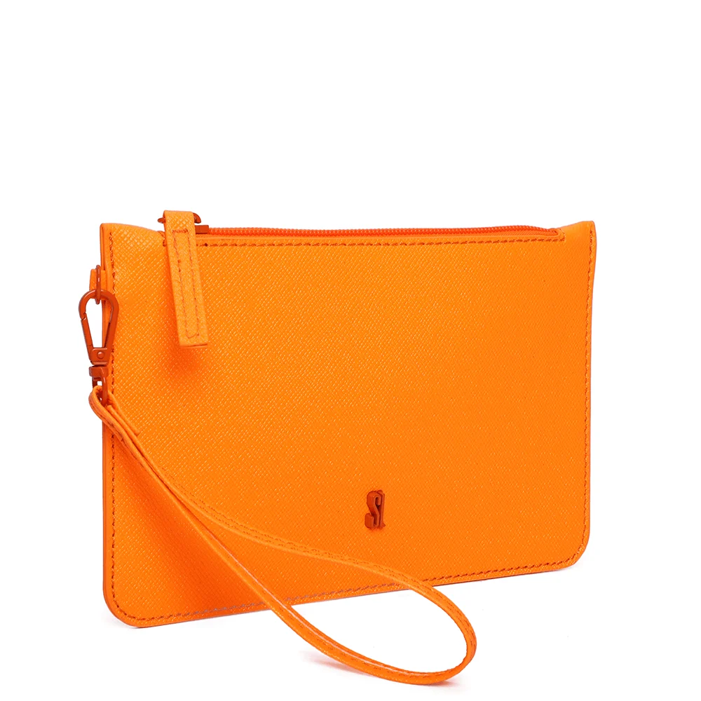 Bolsa Clutch Laranja Neon Pequena - vista 2 de 4