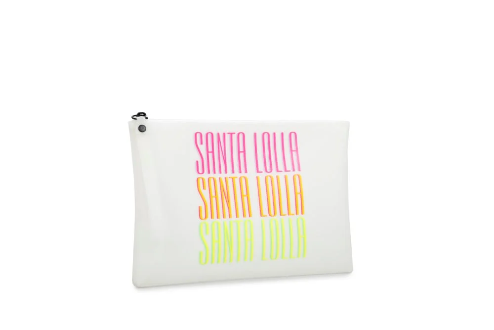 Clutch Borracha Branco Gelo - vista 2 de 3