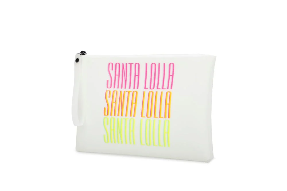 Clutch Borracha Branco Gelo - vista 3 de 3