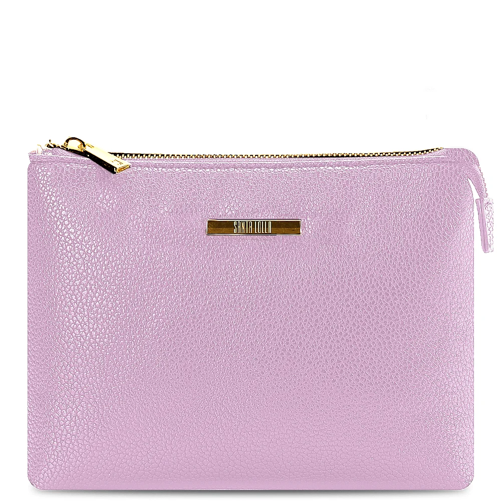 Bolsa Transversal Texturizada Roxo Lilás Com Detalhes Dourados E Tag De Logo Pequena - vista 1 de 3
