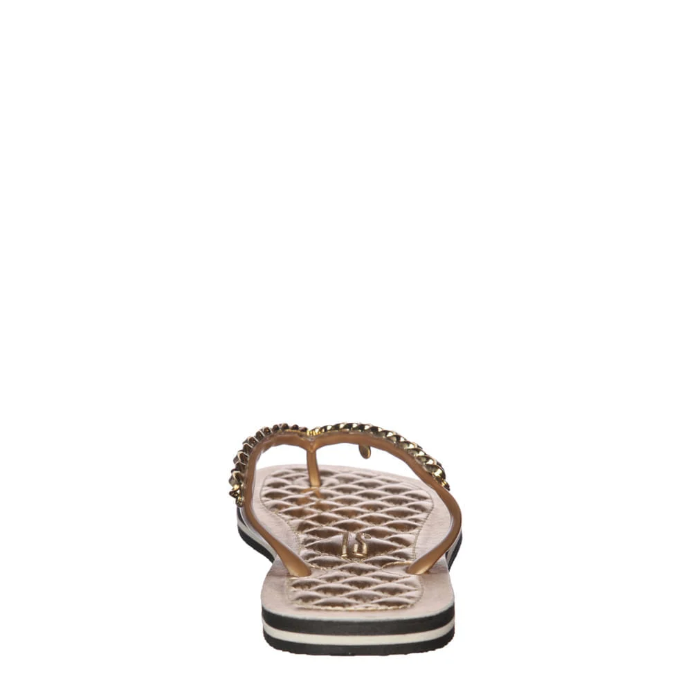 Chinelo Flip Flop Sienna Dourado Corrente - vista 3 de 4
