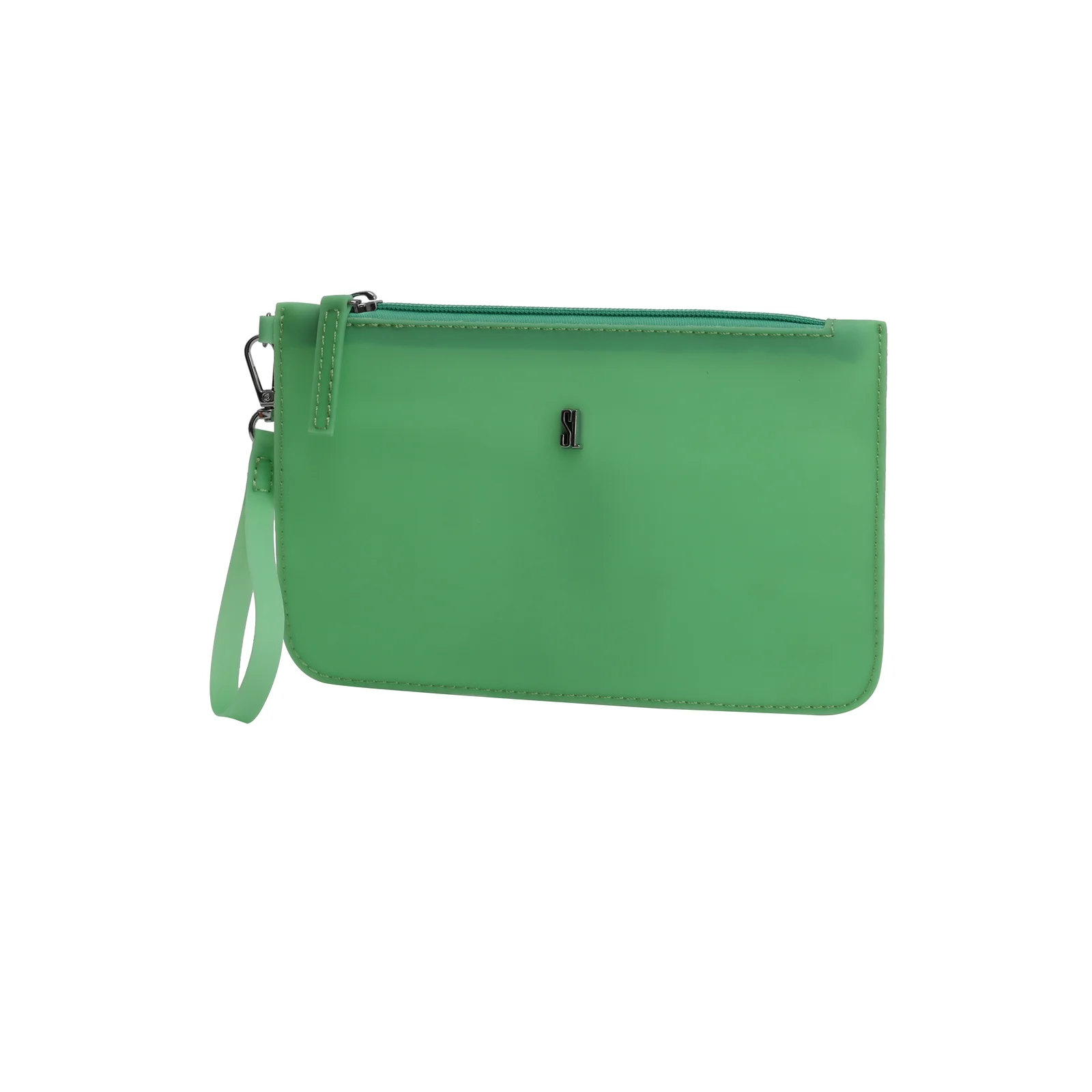 Clutch Borracha Fosca Maca Verde - vista 2 de 2