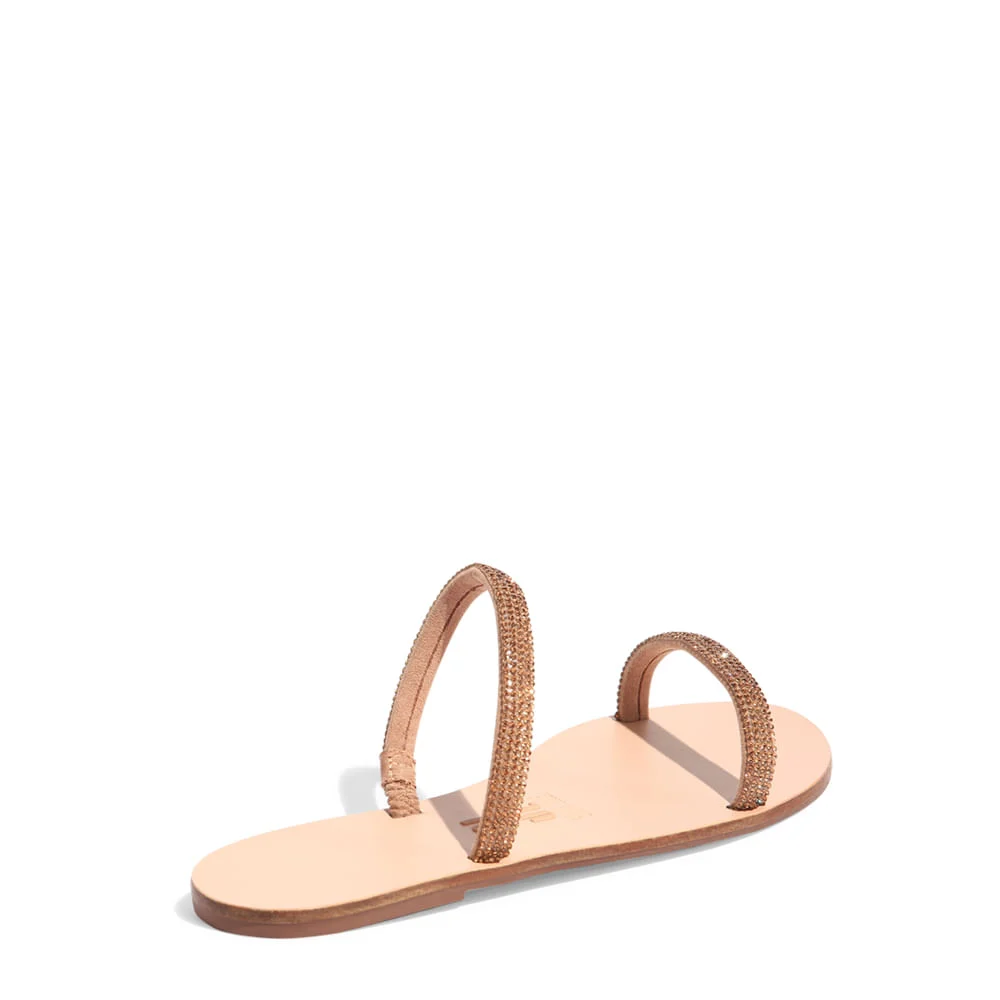 Rasteira Cristal Light Bege Tan - vista 3 de 5