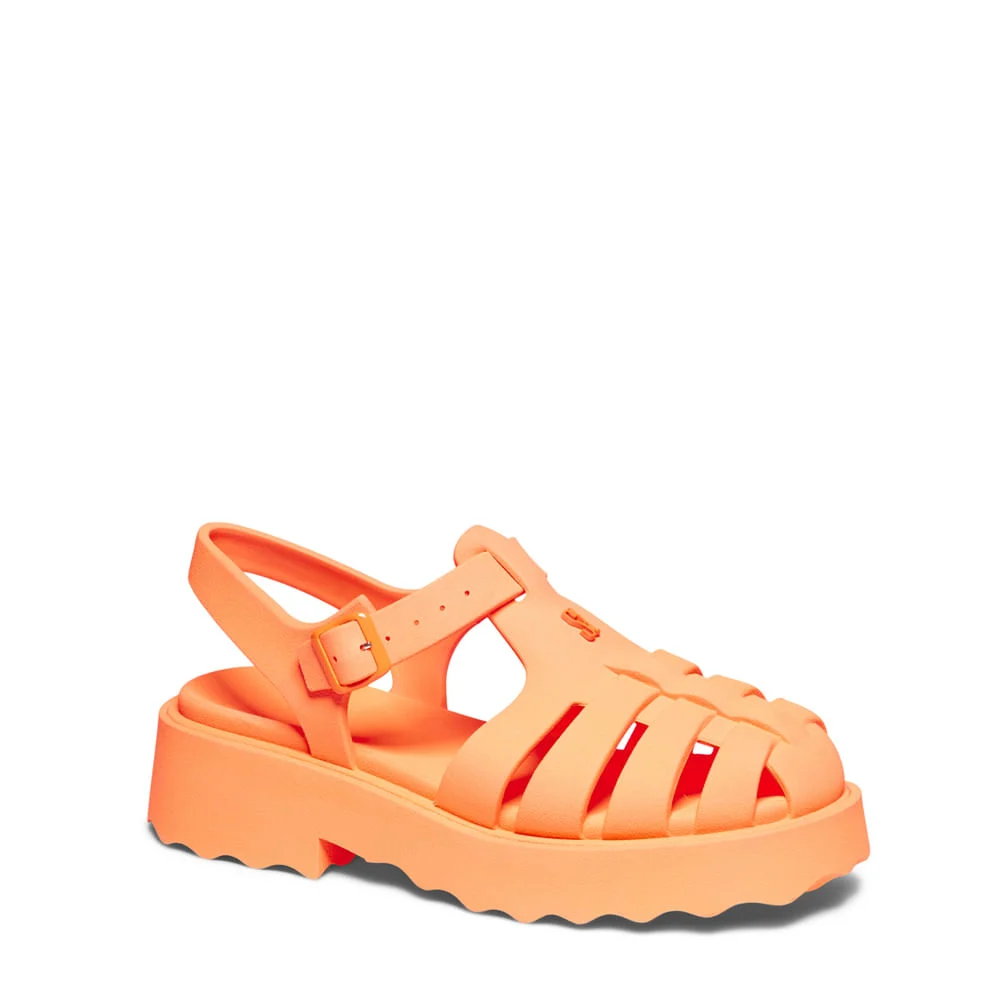 Sandália Fisherman Laranja Borracha Flatform - vista 2 de 4
