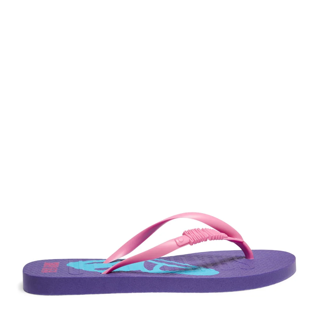 Flip Flop Borracha Roxo Elétrico - vista 2 de 5