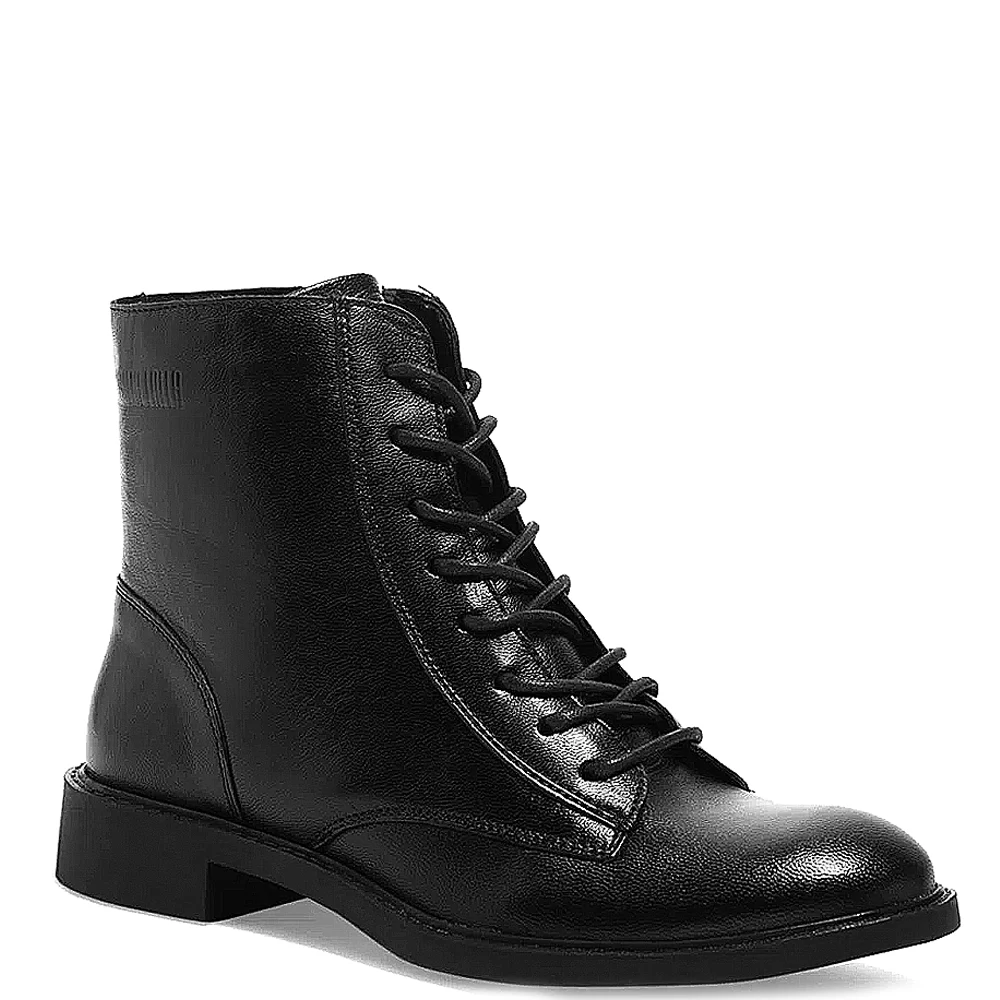 Bota Coturno Cadarço Couro Pelica Premium Preto - vista 2 de 3