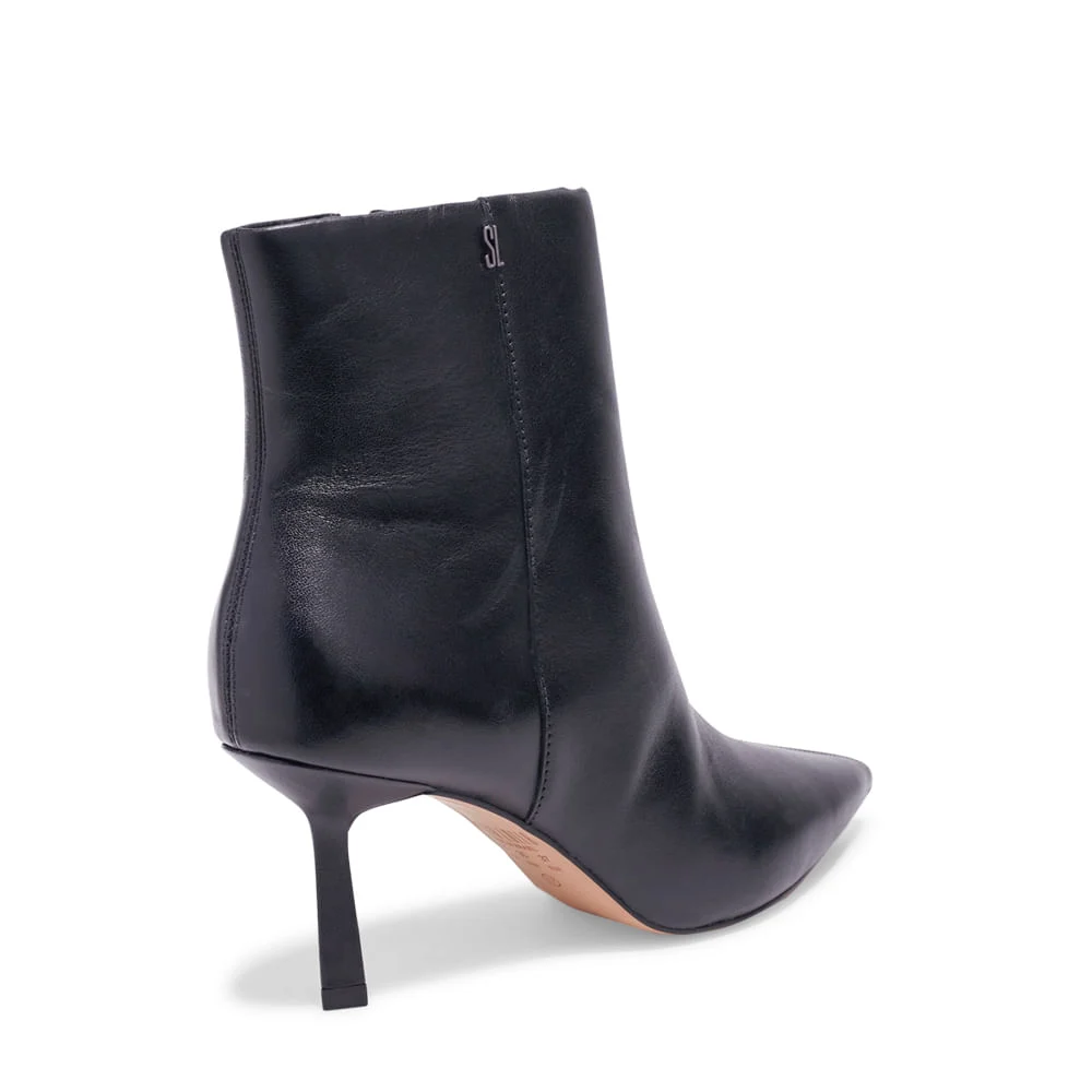 Bota Couro Pelica Soft Bico Fino Preta - vista 4 de 5