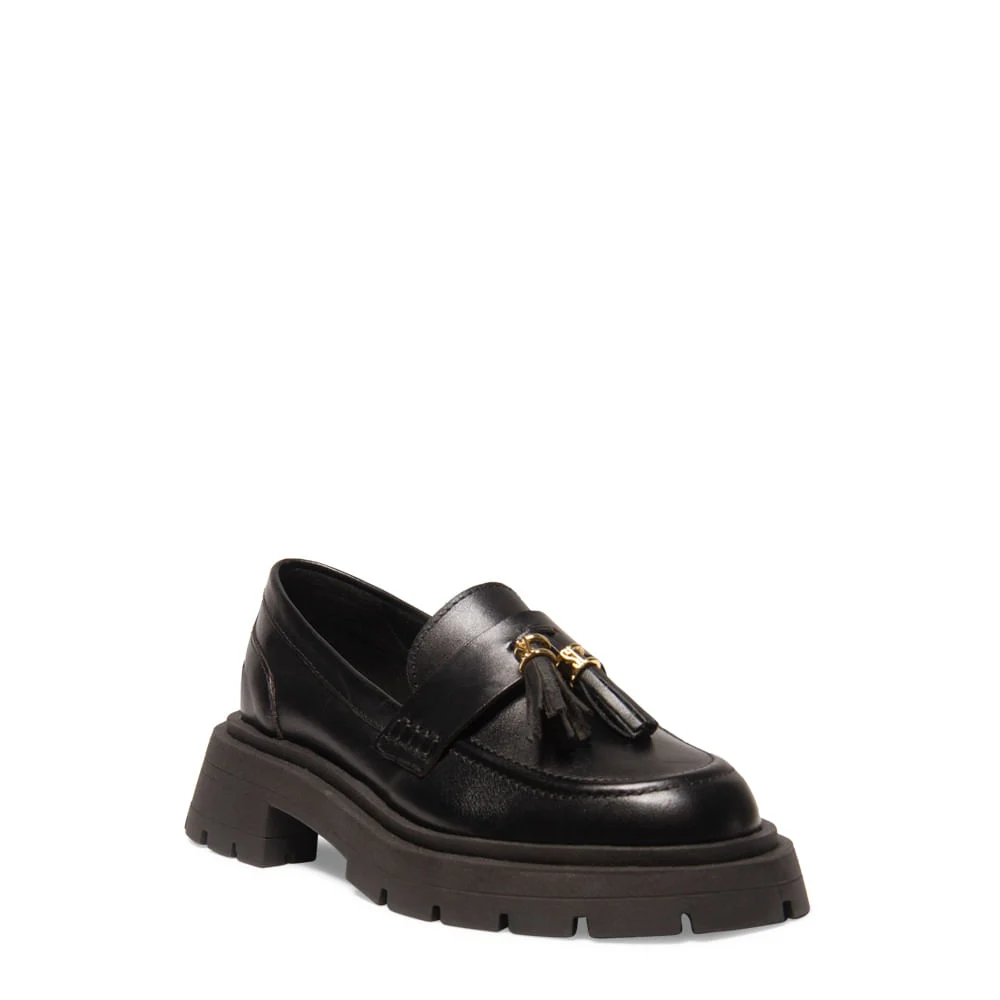 Mocassim Couro Soft Preto Tratorado - vista 2 de 5