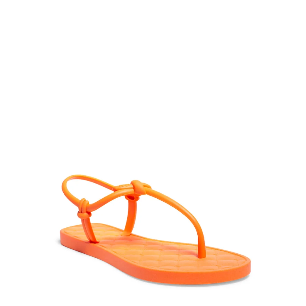Rasteira Laranja Borracha Tira Slim - vista 2 de 4