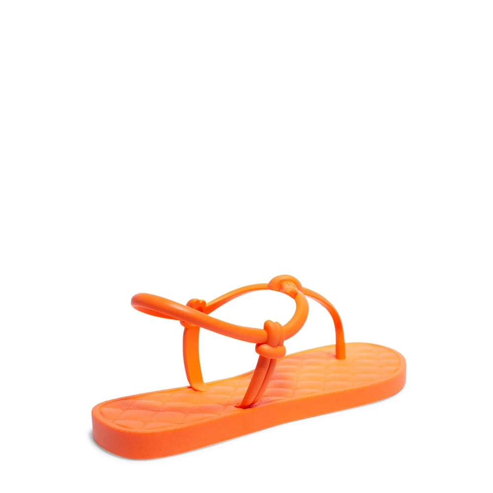 Rasteira Laranja Borracha Tira Slim - vista 4 de 4