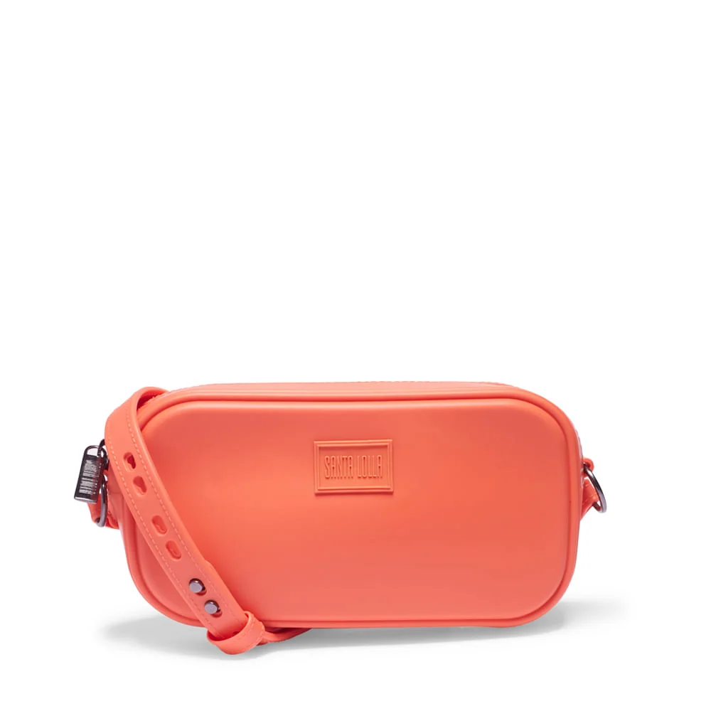 Bolsa Transversal Laranja Borracha Alça Regulável - vista 1 de 3