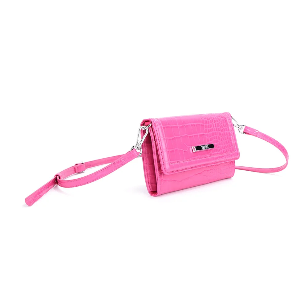 Bolsa Material Croco Pink - vista 2 de 5