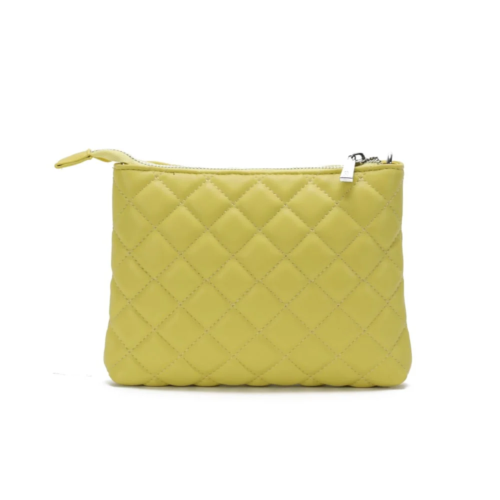 Bolsa Transversal Verde Limão Matelassê Alça Fina - vista 5 de 7