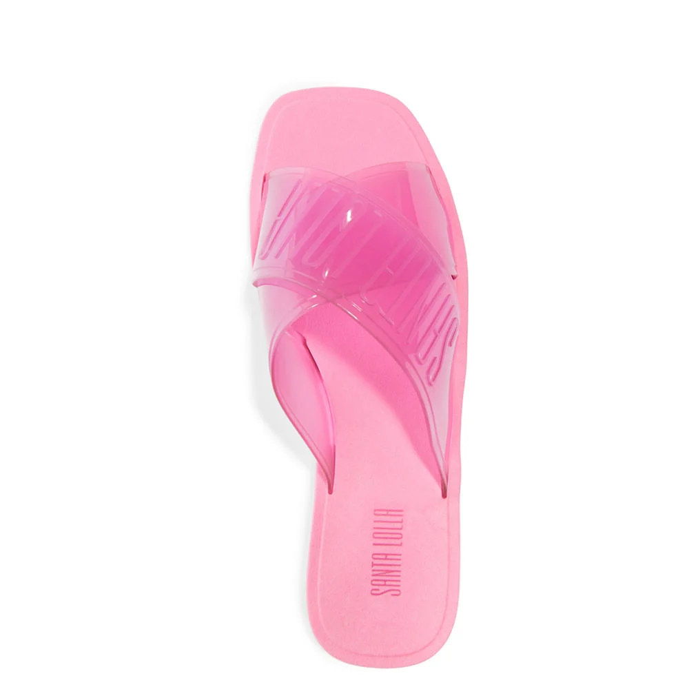 Rasteira Rosa Borracha Flat - vista 3 de 4