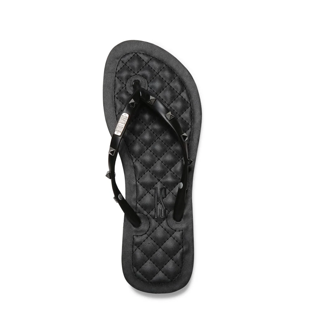 Flip Flop Preto Matelassê Spikes - vista 3 de 4