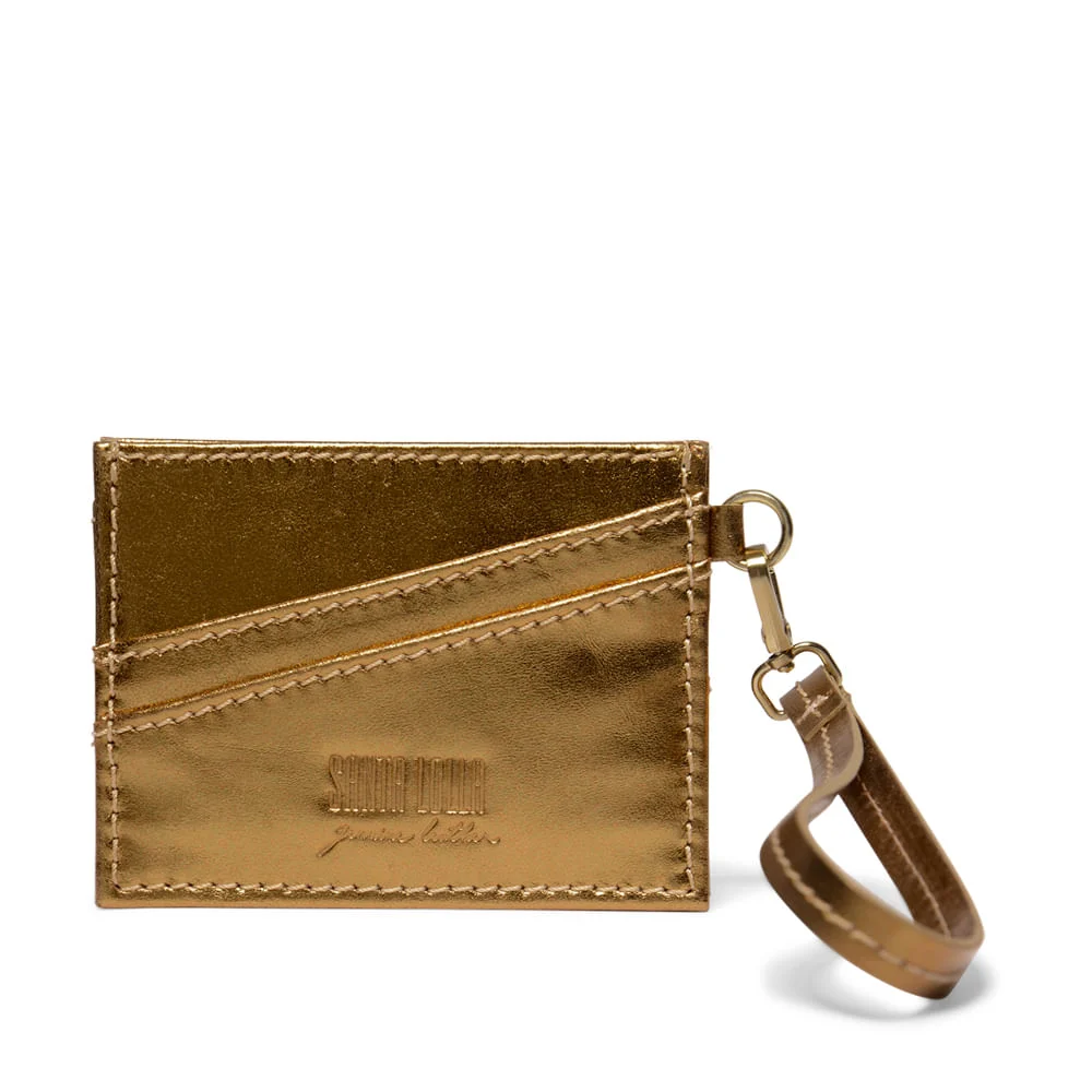 Porta Cartão Bronze Metalizado Alça de Mão - vista 1 de 4