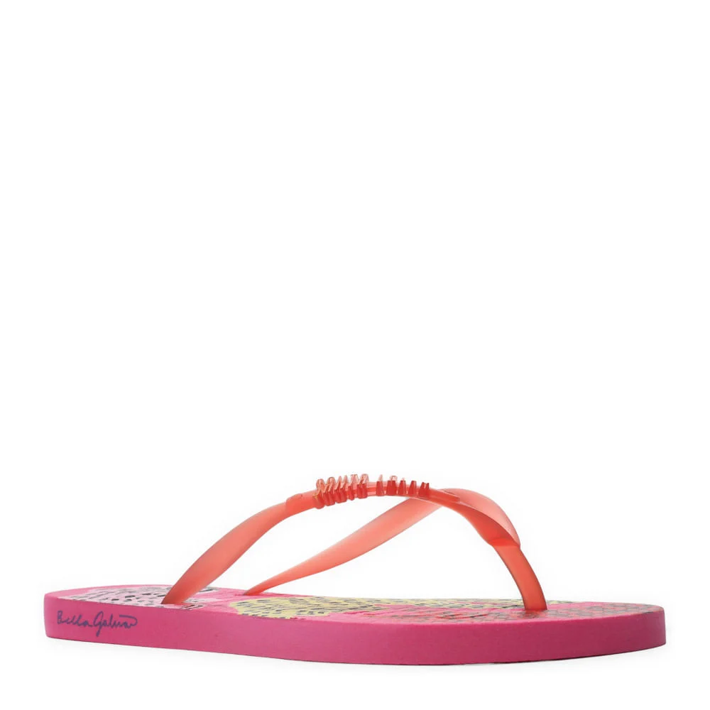 Flip flop borracha rosa neon - vista 3 de 4