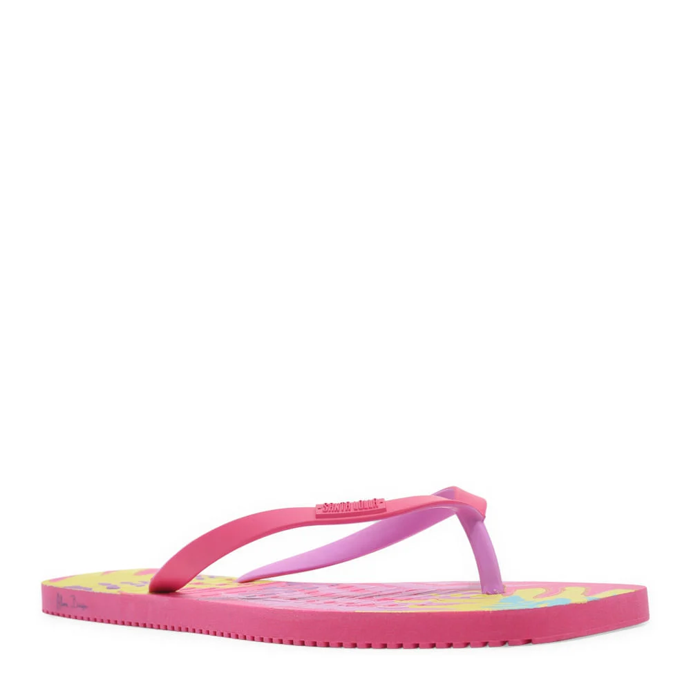 Flip flop borracha rosa neon - vista 4 de 5