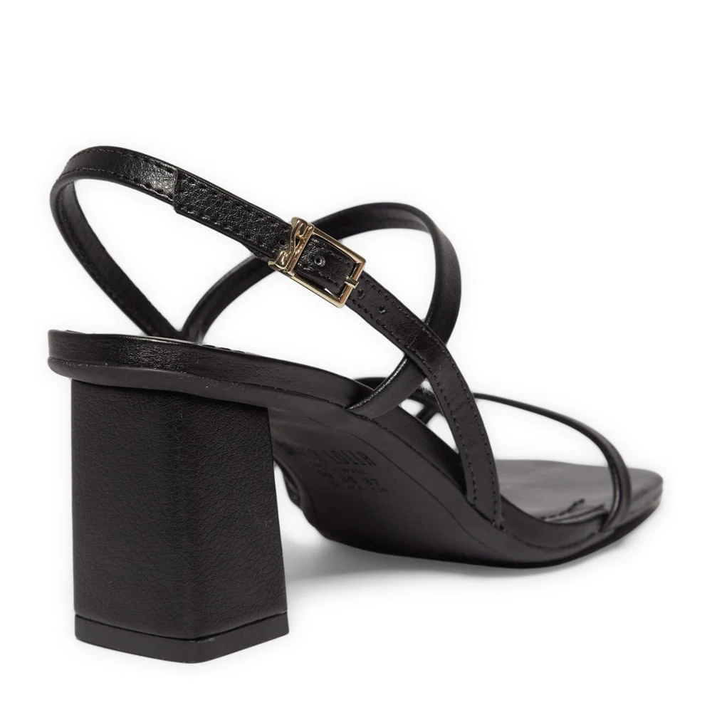 Sandalia Floater Lux Preto Salto Bloco - vista 3 de 3
