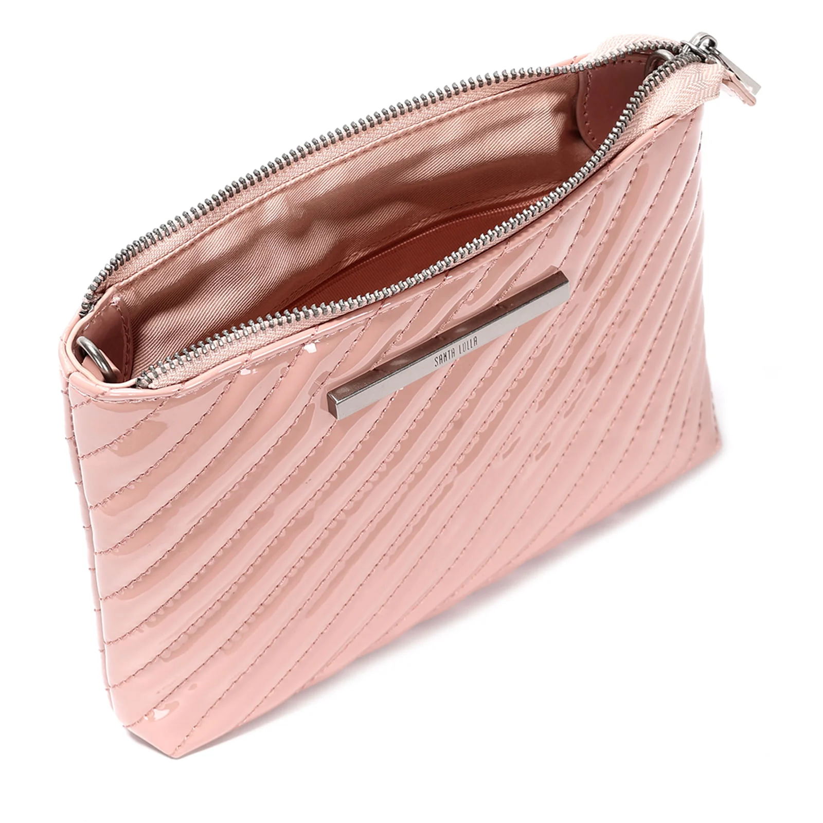 Bolsa Pequena Envernizada Bege - vista 3 de 3