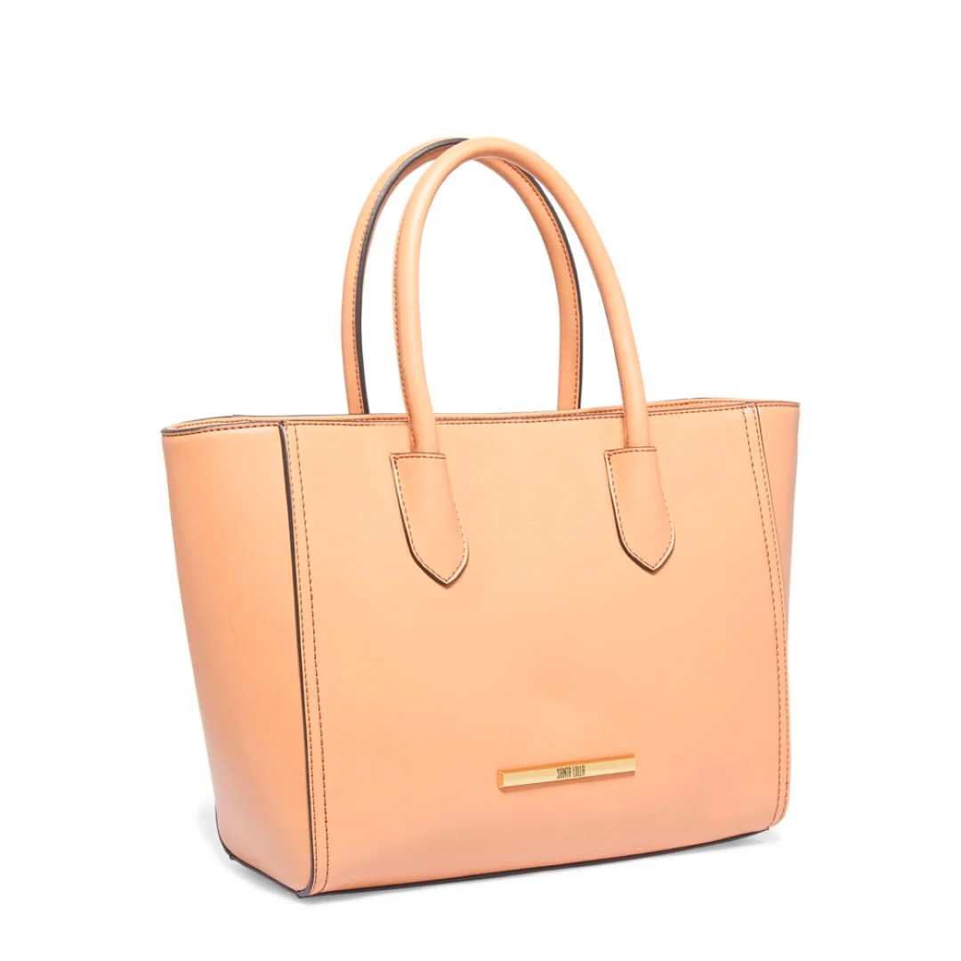 Bolsa Shopper Atanado Lisa Bege Alça de Ombro - vista 2 de 6