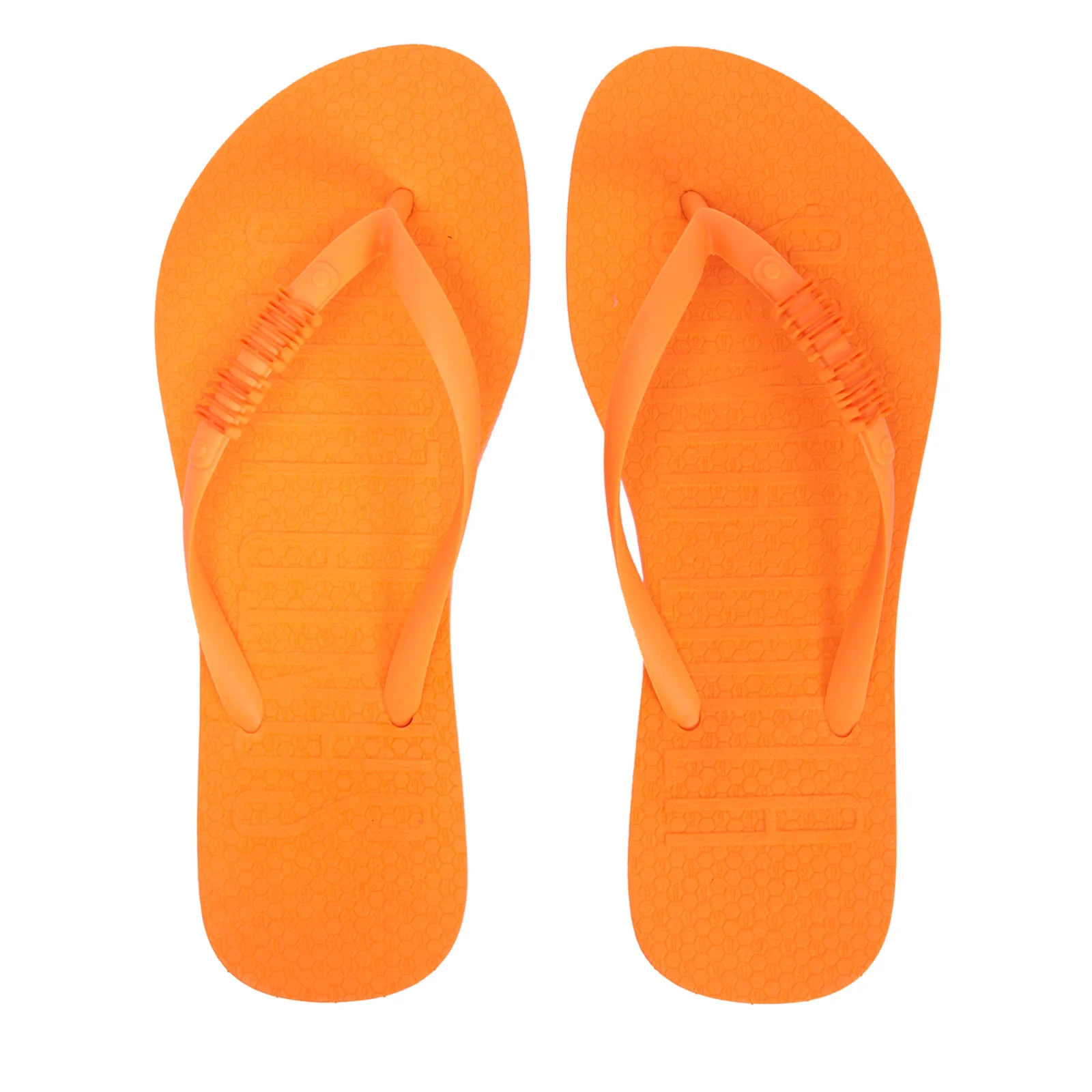 Chinelo Flip Flop Laranja Neon com Necessaire Transparente - vista 4 de 4