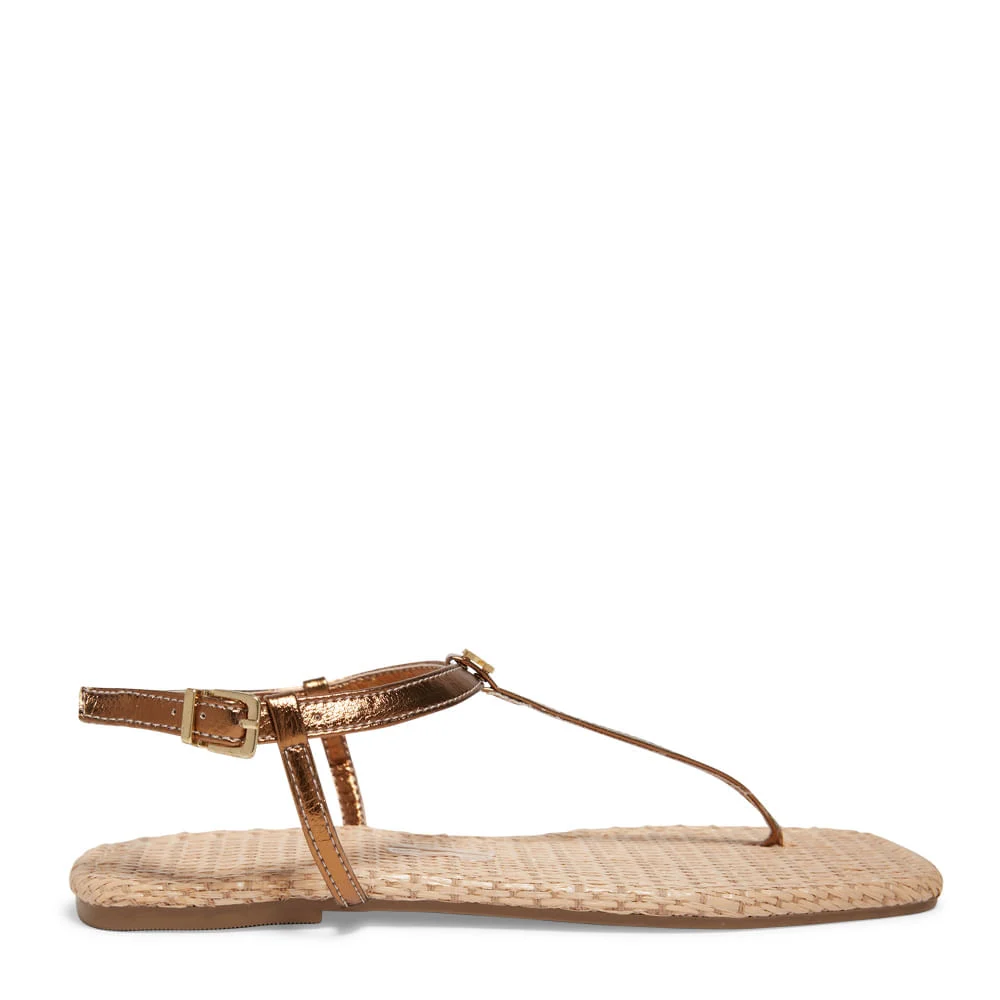 Rasteira metallic soft bronze - vista 1 de 4