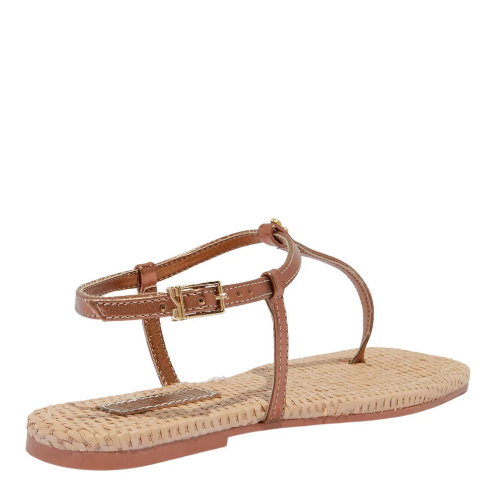 Rasteira metallic soft bronze - vista 3 de 4