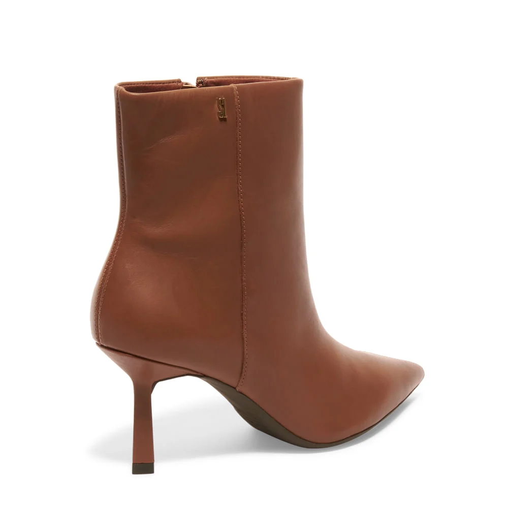 Bota Cano Baixo Couro Marrom Bico Fino - vista 4 de 4