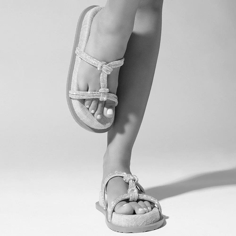 Papete Shiny Tecido Copacabana Caramelo Tiras Nó - vista 3 de 6
