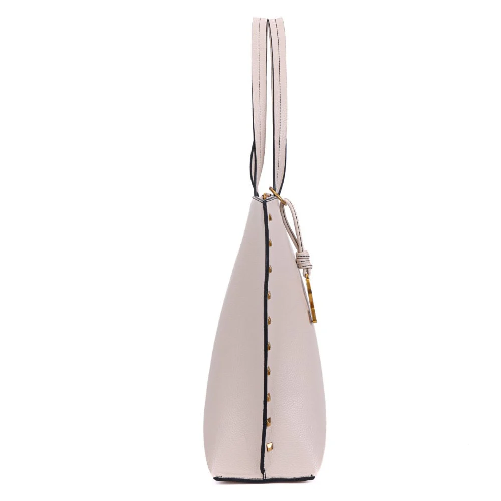 Bolsa Shopper Off WhiteTachas Alça De Ombro - vista 4 de 8