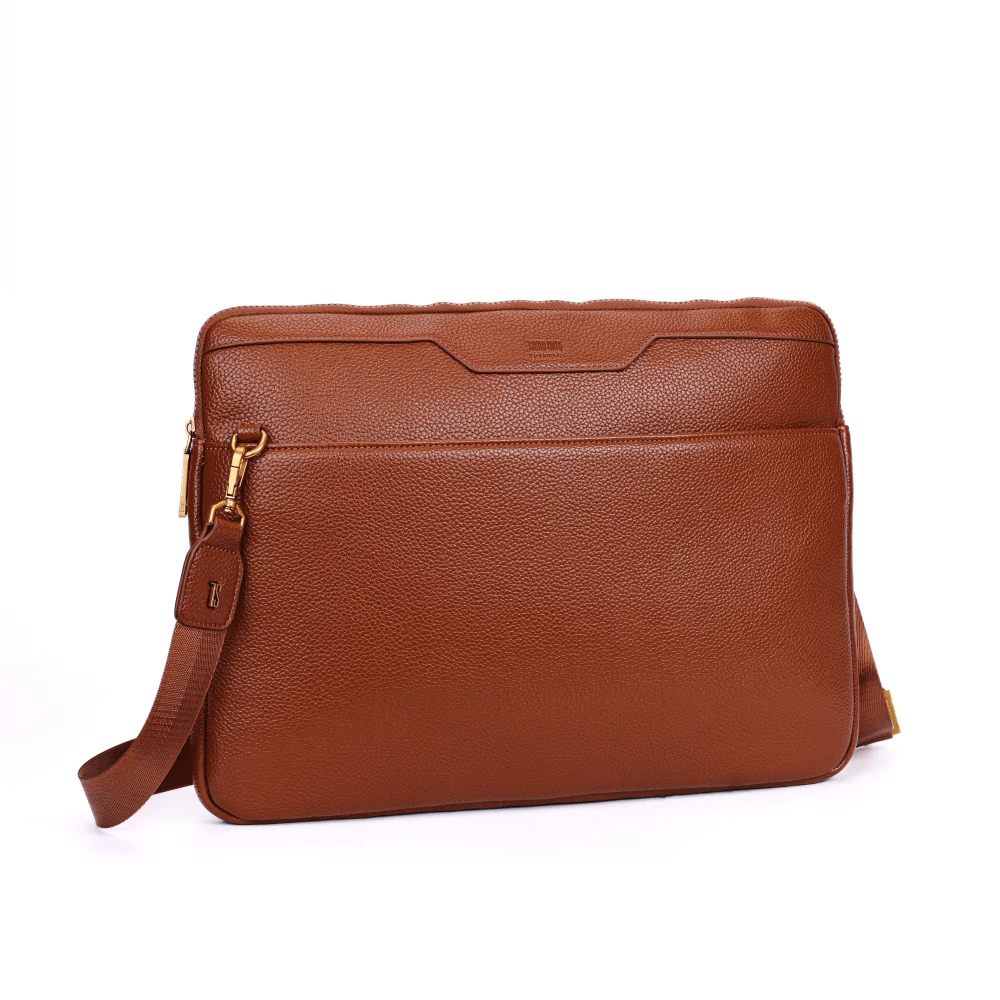 Bolsa Porta Notebook Material Floater Marrom Transversal - vista 2 de 6