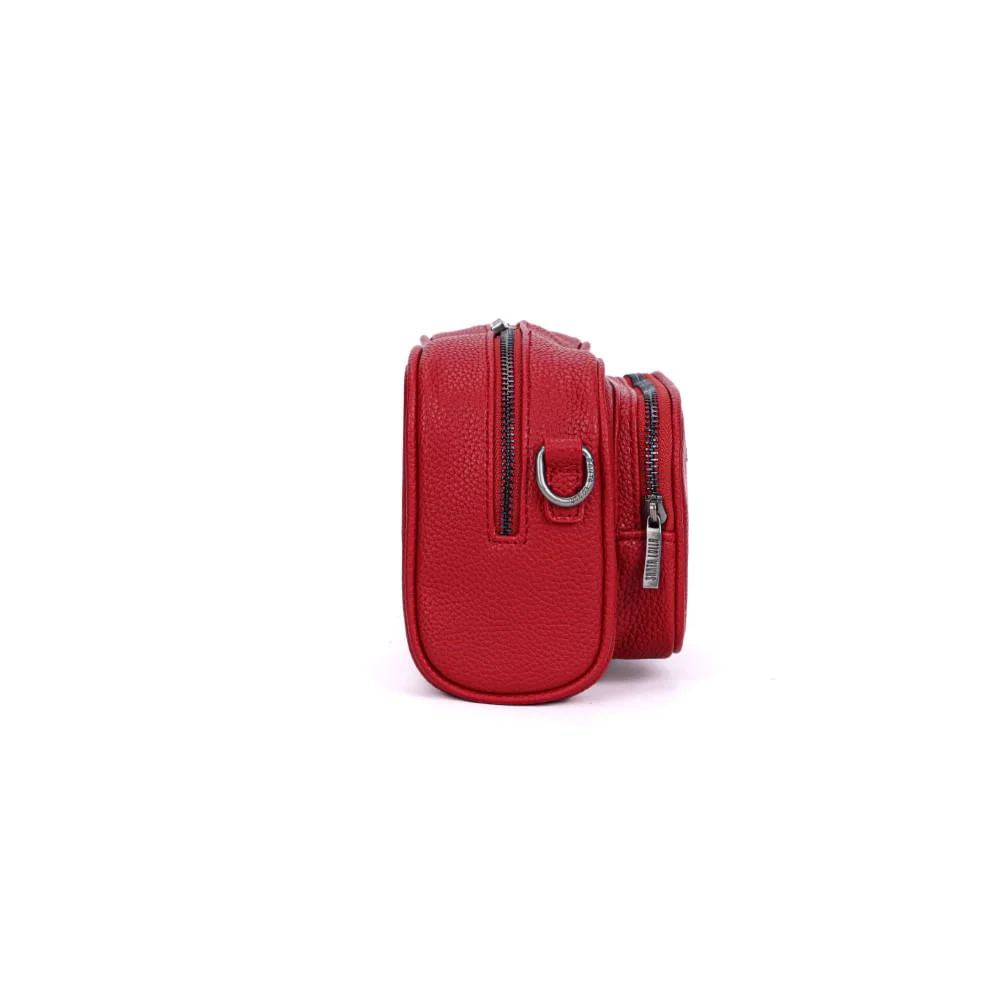 Bolsa Pochete Vermelha Alça Gorgurão Transversal - vista 4 de 7