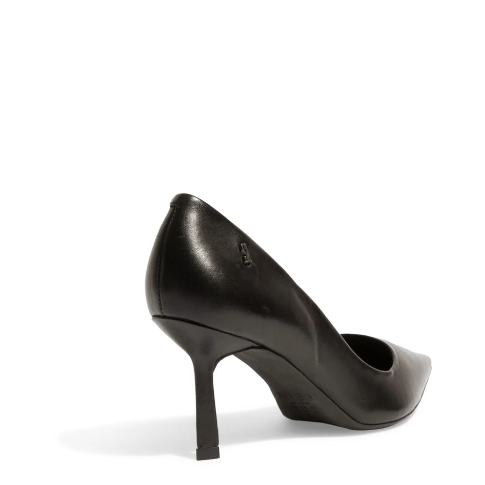 Scarpin Couro Nobre Soft Preto Salto Fino Médio - vista 3 de 3