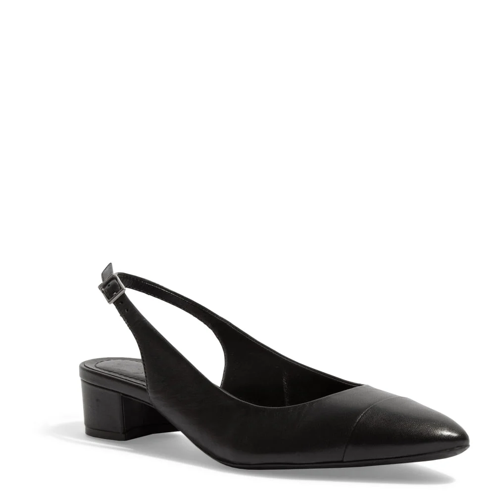 Scarpin couro nobre soft preto - vista 2 de 3