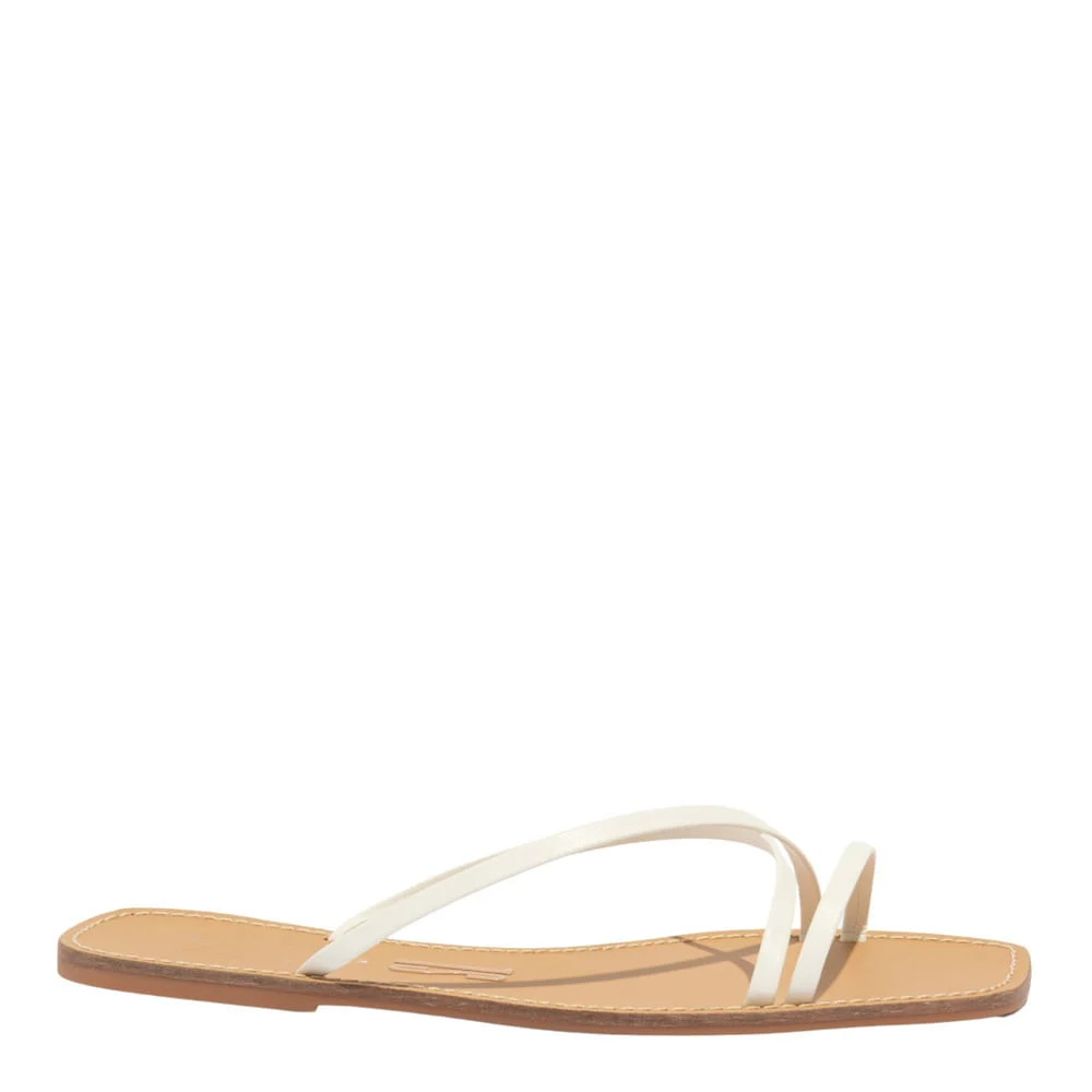 Rasteira Napa Soft Branca Bico Quadrado - vista 1 de 4