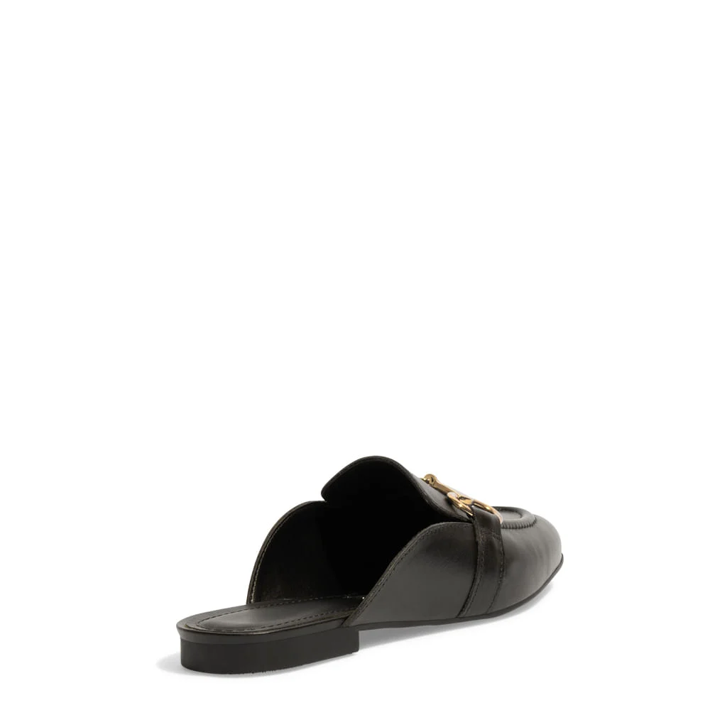 Mocassim Mule Couro Nobre Soft Preto - vista 4 de 4