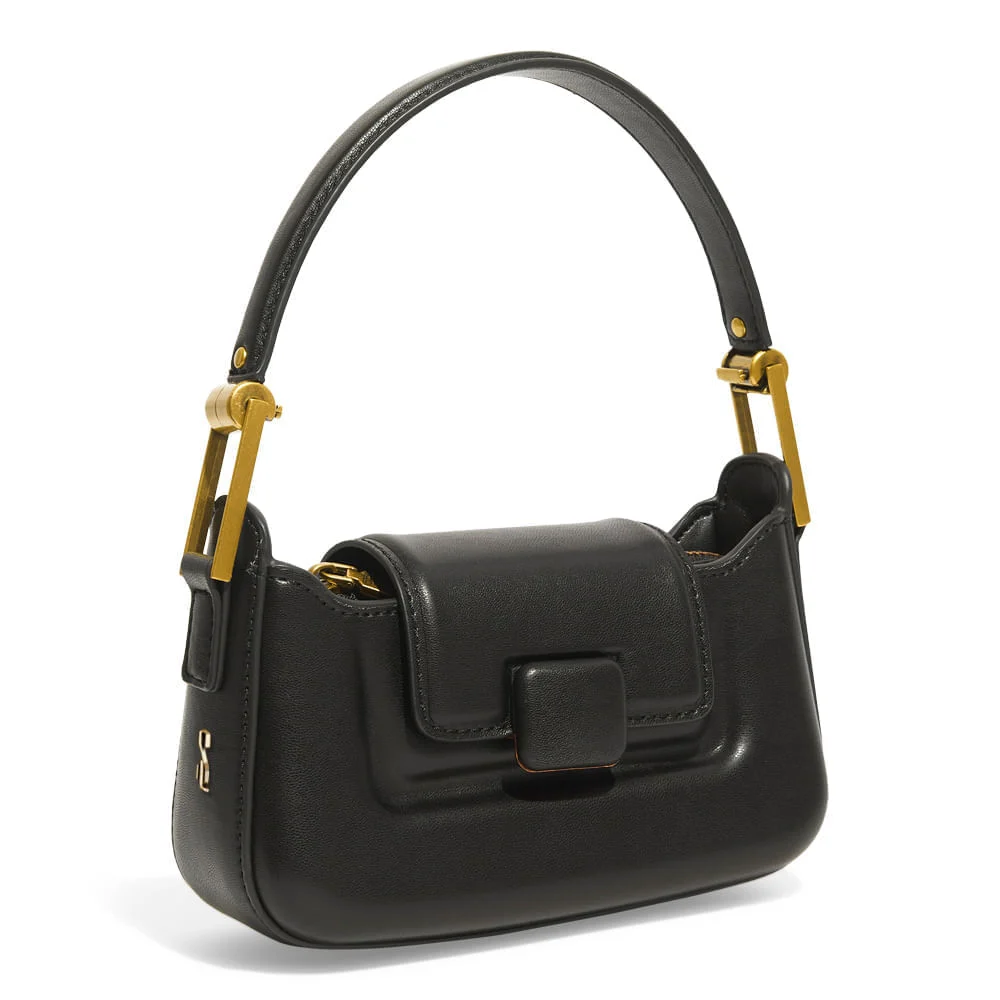 Bolsa Pequena Soft Preta Alça Dupla - vista 4 de 10