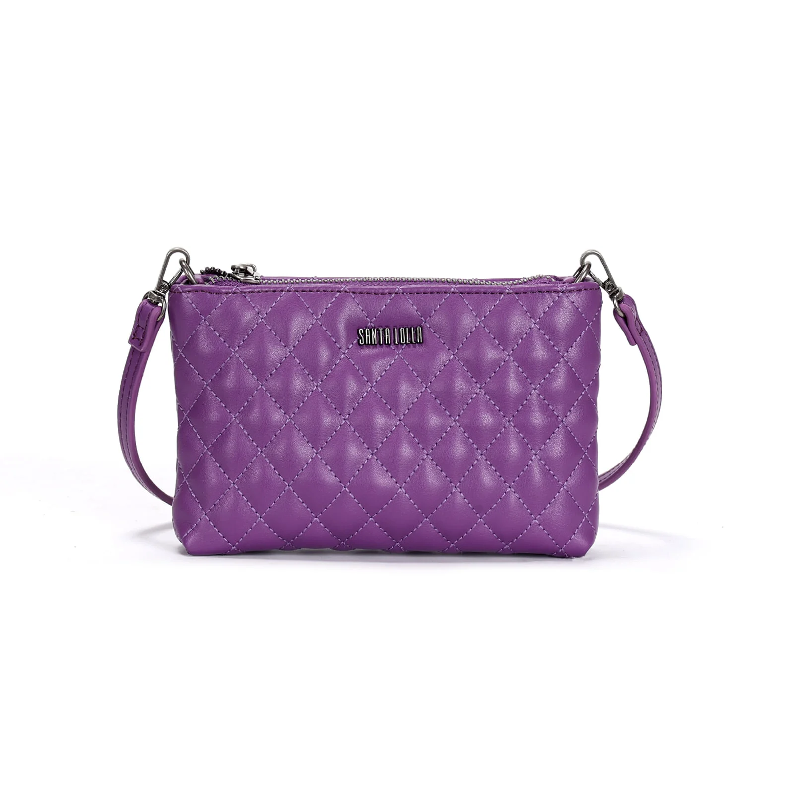 Bolsa Soft Matelassê Roxo Viola Alça Transversal - vista 1 de 3