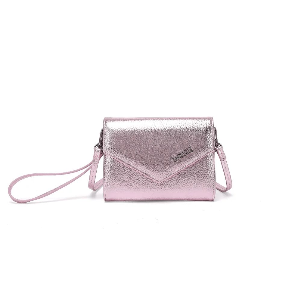 Bolsa Carteira Material Metalizado Rosa - vista 1 de 4