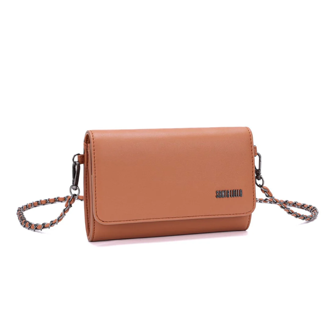 Bolsa Pequena Soft Caramelo Alça Transversal - vista 2 de 6