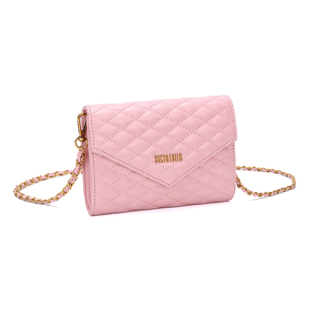 Bolsa Carteira Matelassê Soft Rosa Candy Alça Transversal - vista 2 de 5
