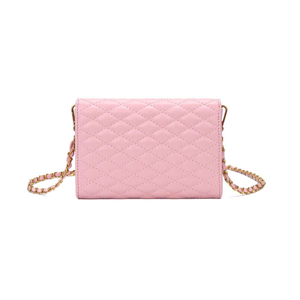 Bolsa Carteira Matelassê Soft Rosa Candy Alça Transversal - vista 5 de 5